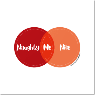 Venn Diagram Christmas Naughty Me Nice Posters and Art